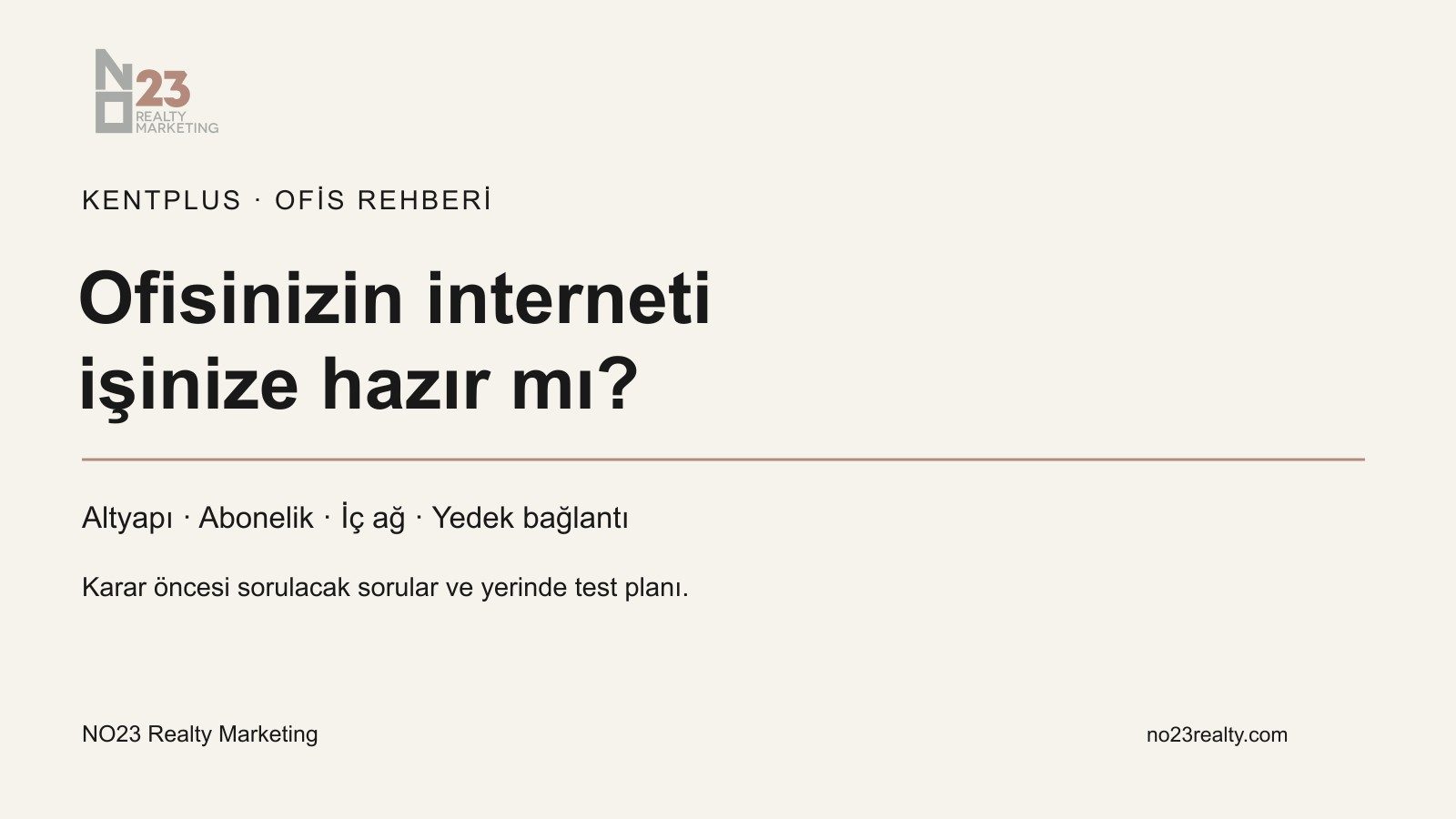 KentPlus’ta Ofis İnterneti ve Teknik Altyapı Nasıl Kontrol Edilir?